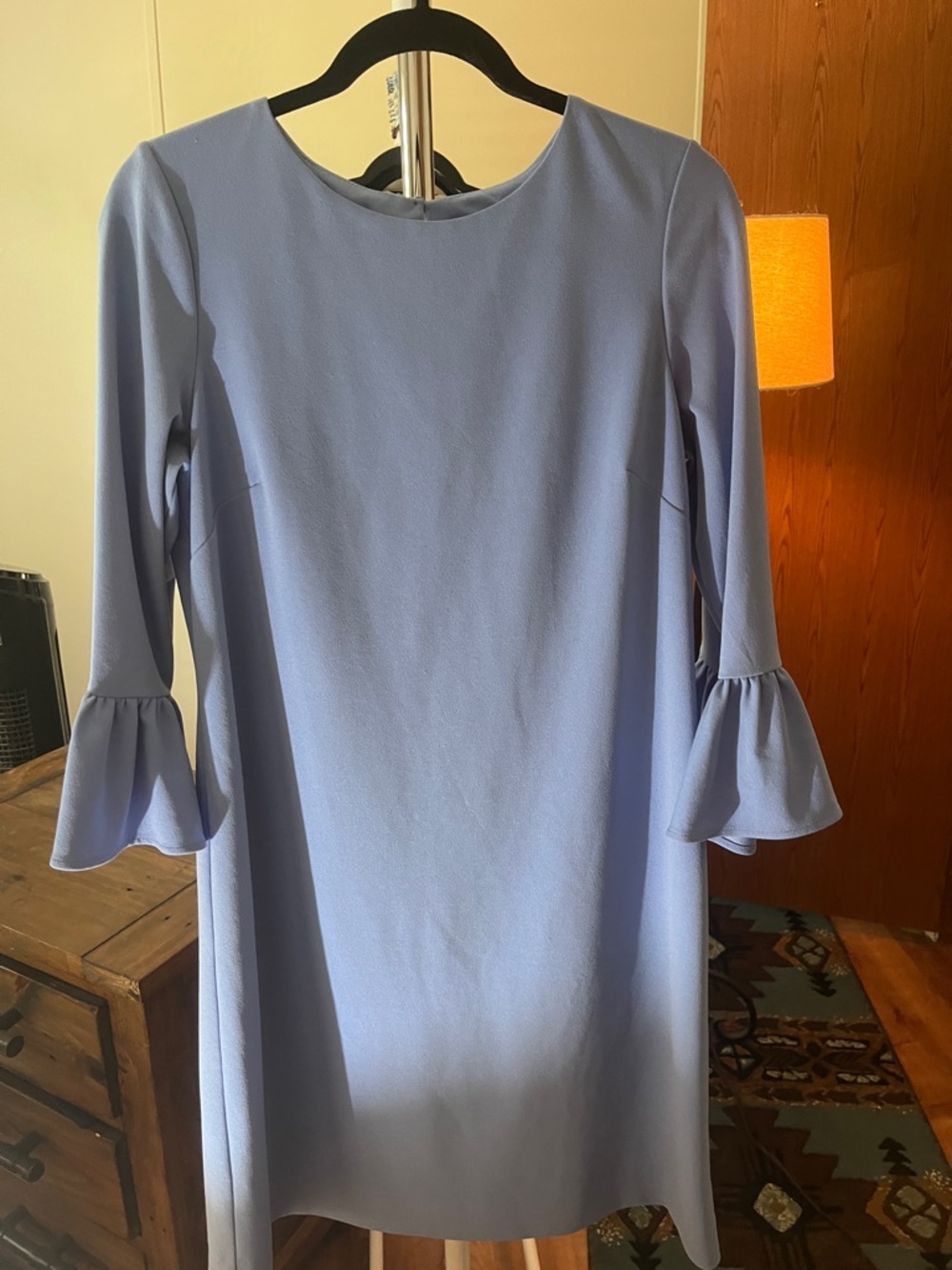 Preston & York Light Blue Bell-Sleeve Shift Dress